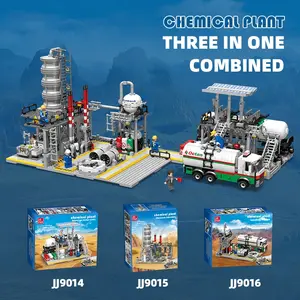 Industrial Chemistry Factory Building Set, 3-In-1 Scene (gas Storage + Lab + Loading Station), Industrial Chemistry Factory Building Set, 3-In-1 Scene (gas Storage + Lab + Loading Station), Detailed Pipes & Figures, Unisex Toy, Building Blocks