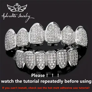 SOLID GOLDEN NATURAL DIAMOND GRILLZ