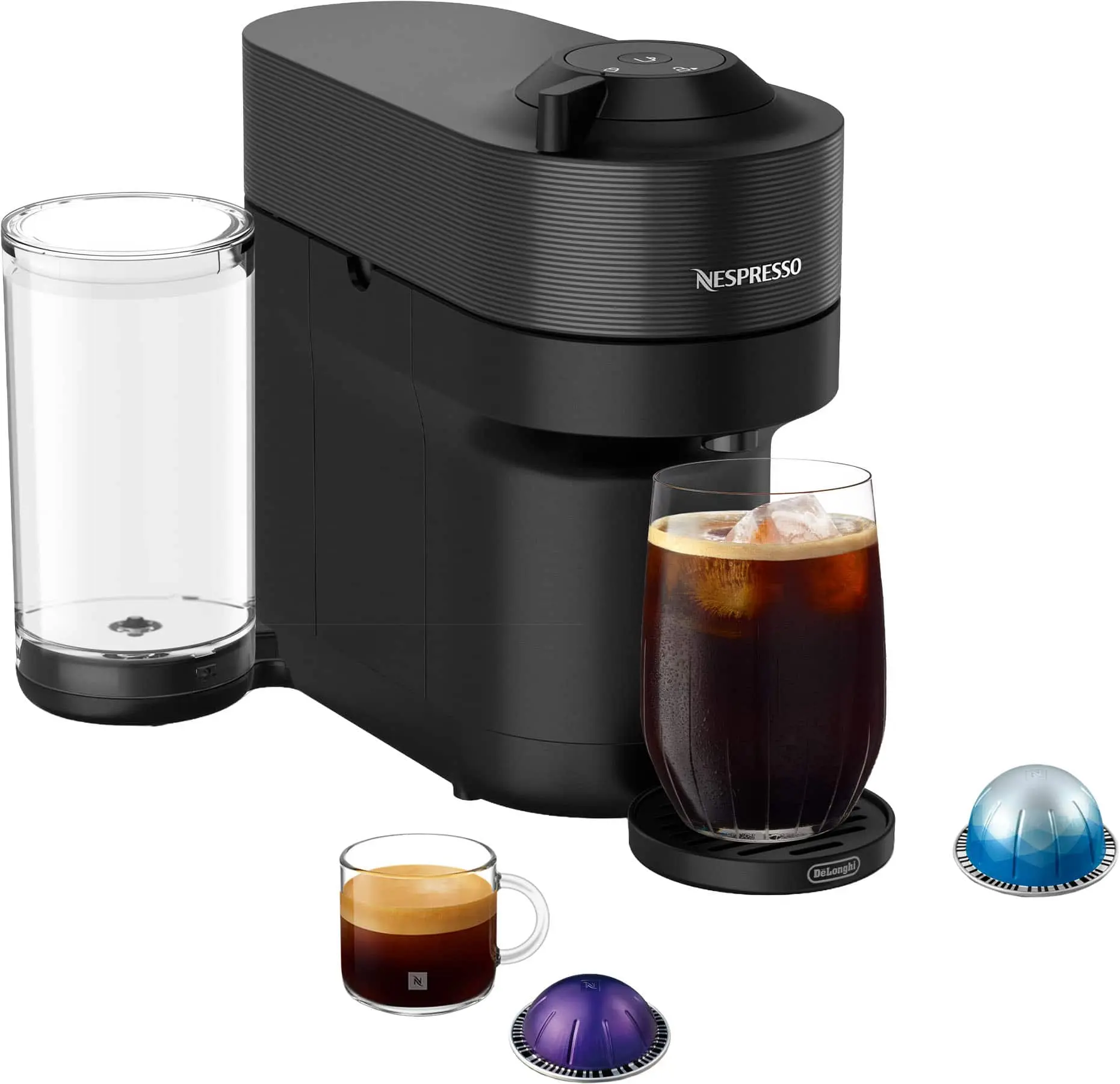 Nespresso - Vertuo Pop Coffee and Espresso Maker by De'Longhi - Liquorice Black