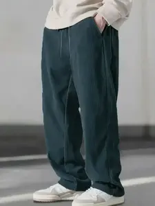 Men's Fashion Casual Corduroy Pants Trouser Set, Three/piece/two/single Piece, High Street Style, All Seasons Wear, Youth & Boyfriend Look, Clothes