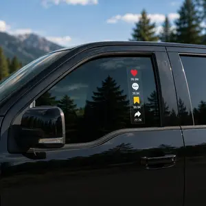 Custom Social Media Username Vinyl Decal for Cars, Mirrors & Glass