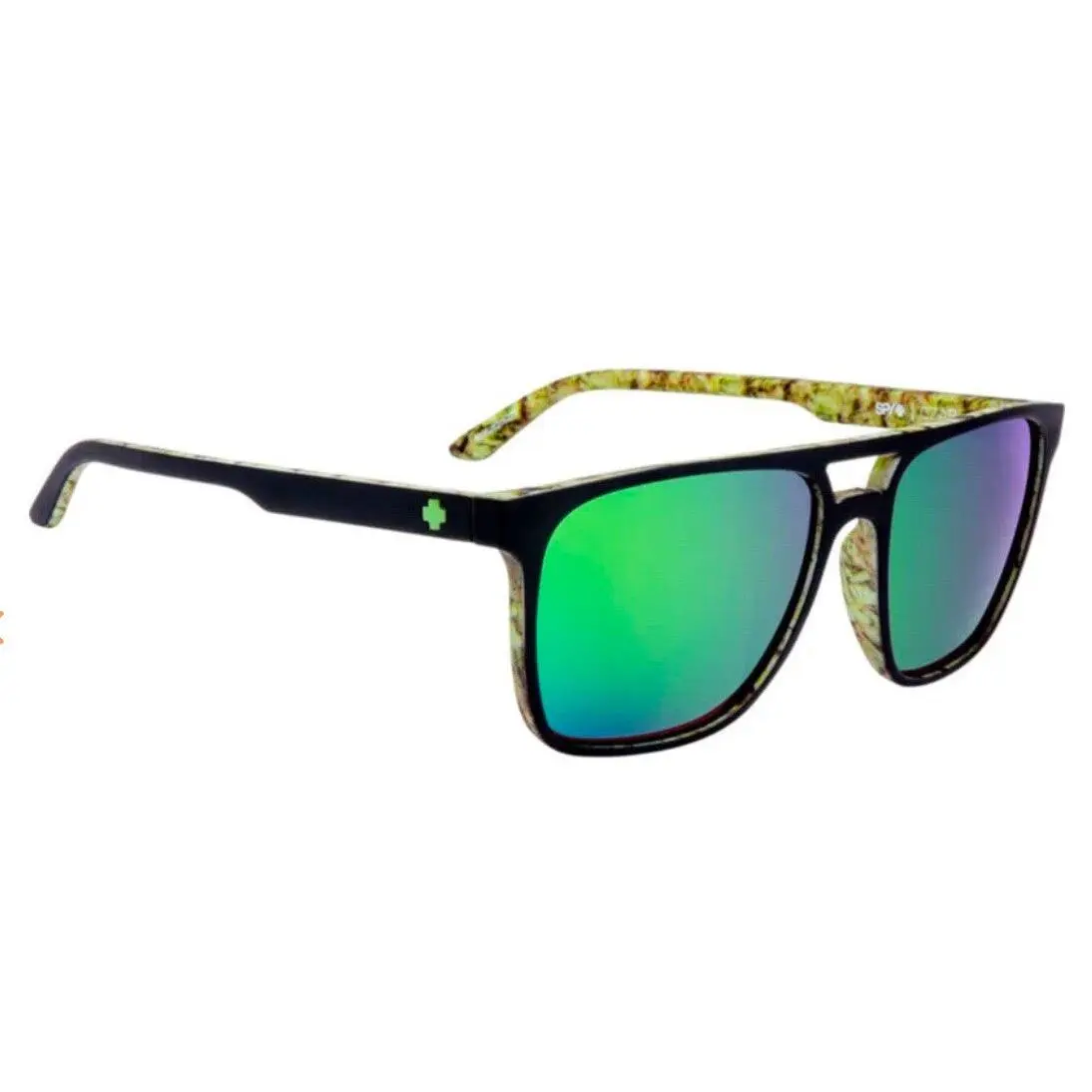 Spy Optic CZAR Sunglasses - Matte Black Cushwall / Happy Bronze Green Mirror Lens