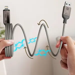 65w Fast Charging Magnetic Cable, Compatible with USB a Type-C Lightning, Anti-Tangle Design, for iPhone iPad Samsung Laptops