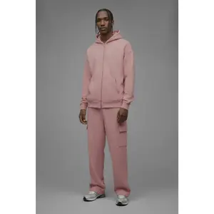 410 Oversized Zip Hoodie - Pink