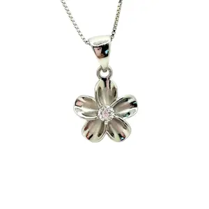 Plumeria Flower Necklace – Sterling Silver Pendant | Tarnish Free Jewelry Gift