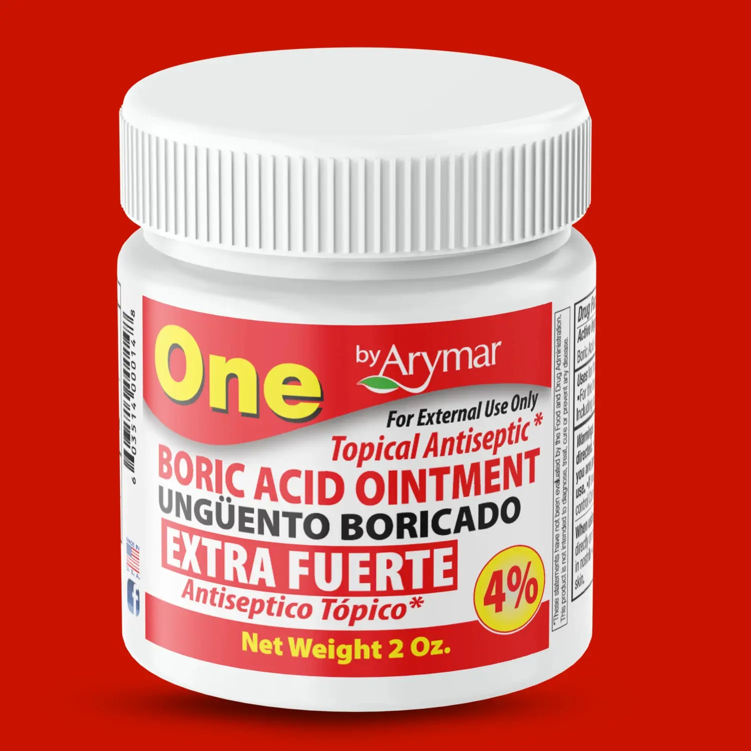 Arymar Boric Acid Ointment 4% – Skin Care Topical, 2 fl oz Arymar Boric Acid Ointment 4% – Skin Care Topical, 2 fl oz