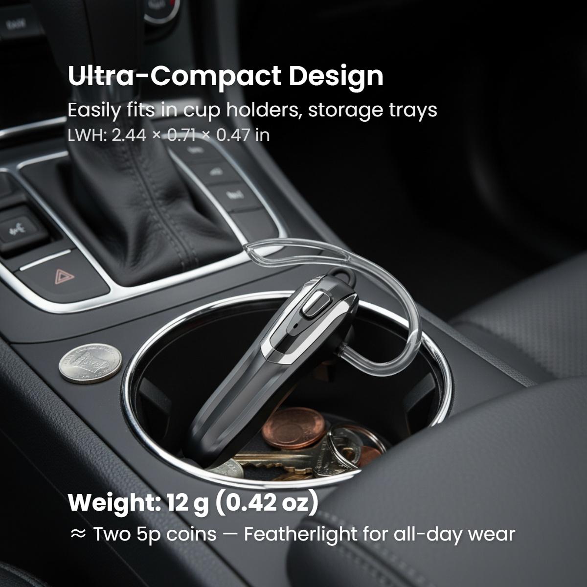 YUEYINOK Bluetooth headphones are suitable for various driving environments, noise cancelling headphone and V6.0 connectivity technology. They support hands-free operation and offer up to 42 hours of playback time.