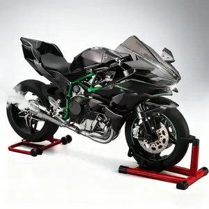 XLG Compatible for 1:6 H2R multifunctional alloy die-cast motorcycle model, Diecast Metal Model, with jet and sound effects and display stand, Toy Car, Motorcycle Collection, Toy Moto Bike for Kids & Collectors, gifts for couples, friends, family