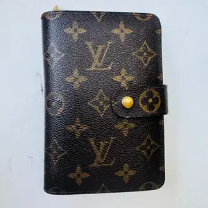 Pre-owned Louis Vuitton FINAL SALE Small Leather Goods Monogram Porte Papier Zippe Wallet SP0092