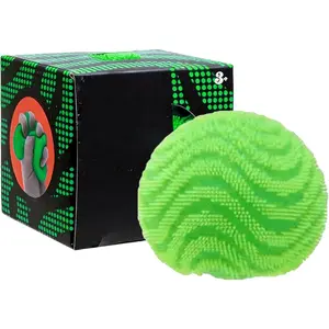 Fuzz Ball Squishy Toys, Soft Fidget Toy for Anxiety Relief, Fuzz Stress Ball, Sensory Squishy Ball Adults Anxiety Stress Relief Toy Green