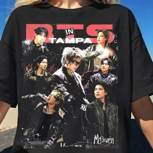 Bangtan Members Tampa Unisex Heavy Cotton Tee, Bangtan Concert World Tour Merch & Gift 2026, Bangtan 2026 Album Songs Concert Tee ECK UO3