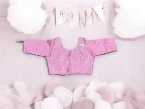 Pink Traditional Ready Made Blouse for Saree – Ethnic Wear for Women - 045