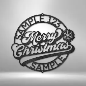 Personalize Christmas Ring Monogram - Steel Sign
