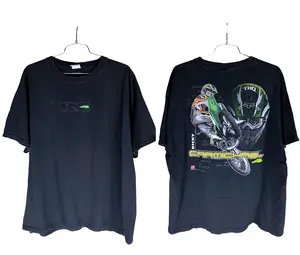 Vintage 2000 Ricky Carmichael Motocross T-Shirt Cotton Cre Neck Tee