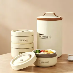 Insulated Lunch Box All-In-One Meal Prep Bundle Including Tableware & Carry Bag, Long-Lasting Warm Keeping Performance for Long Distance Travel