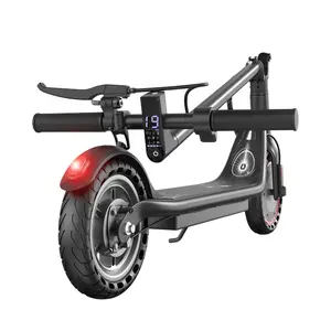 Electric Scooter - 8.5" Solid Tires, 350W Motor, Up to 19MPH& Miles Long-Range Portable Commuting Scooter for Adults with Double Brakin