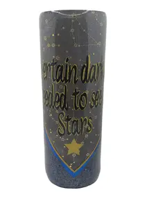 A Little Darkness Is Needed To See The Stars - 20 oz- Epoxy Tumbler Bottle Cup Drinkware Printed