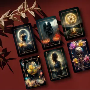 Soleil de l’Univers Tarot Deck, 78 Cards with Golden Celestial Artwork