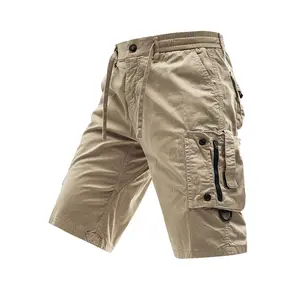 Men's Casual Stretch Cotton Cargo Shorts with Multiple Pockets, Durable & Comfortable for Outdoor Wear, Casual Stretch Shorts