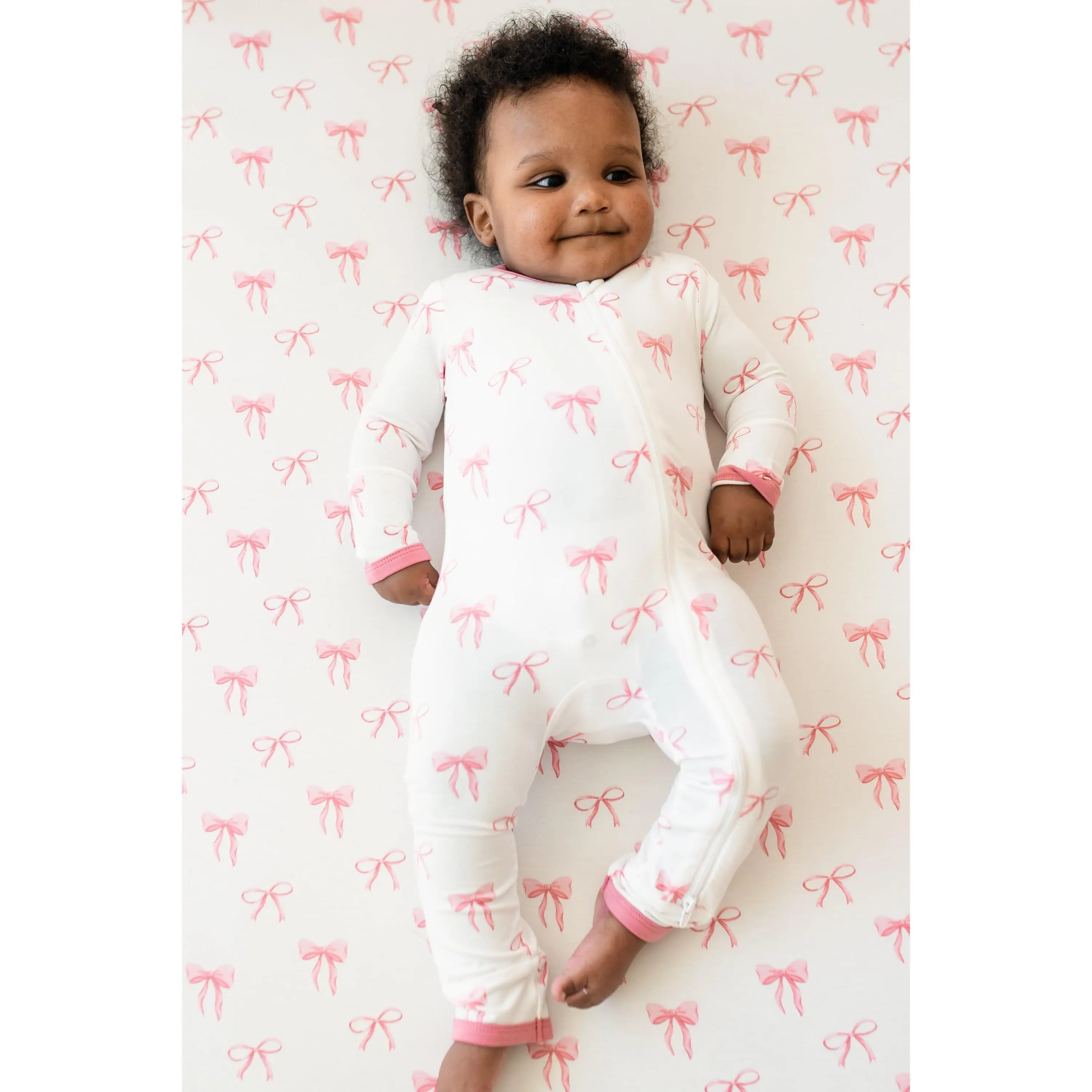 Zippered Romper in Bow