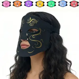LED Face Mask, Silicone Light Therapy Mask for Skin Rejuvenation, Anti-Aging, Acne Reduction, Portable Facial Skin Care Device for Home Use