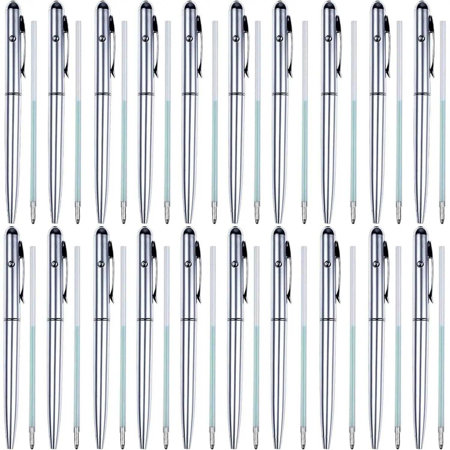 20 count Invisible Disappearing Ink Pen with 20 Refills, UV Light, Magic Invisible Ink Ballpoint Pen