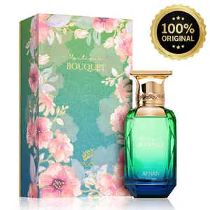 Afnan Mystique Bouquet EDP Spray Eau de Parfum for Women 2.7 oz – Mystique Floral Fruity Perfume with Woody Saffron & Bergamot Notes and Earthy Base