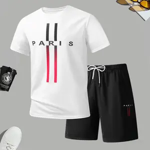Men’s Summer Printed Set – Quick-Dry T-Shirt and Shorts, Casual Street Style, Suitable for Gym, Running, and Everyday Wear, Perfect Birthday or Holiday Gift, Sportswear | Fashionable Street Style