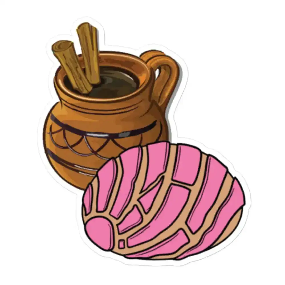 Cafecito y Pan Dulce Sticker (Coffee & Sweet Bread)
