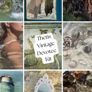 Thetis Worship Vintage Bundle, Vintage Witchcraft Tools, Hellenic Witch Bundle, Beginner Deity Work Kit, Sea Witch Goddess Kit