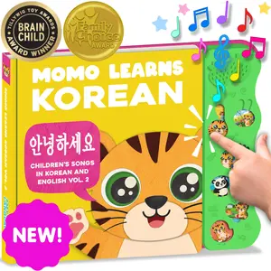 Learn Korean Through Songs!  Korean Sound Book for Babies & Toddlers | Perfect for Ages 1–3 | Press & Listen!