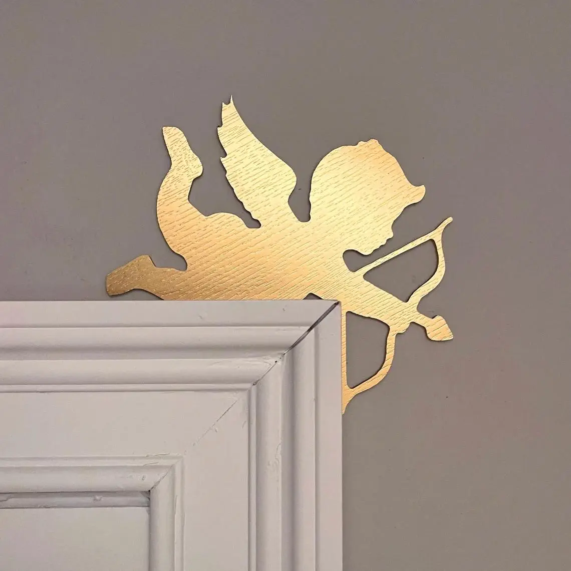 Creative Cupid Design Door Topper, 1 Count Wooden Door Decoration, Home Decor for Living Room Bedroom