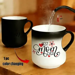 Magic Color-Changing Cup, Best Mom Ever Design, Thermosensitive Ceramic Mug, 330ML Mother's Day Gift, Birthday Present for Moms