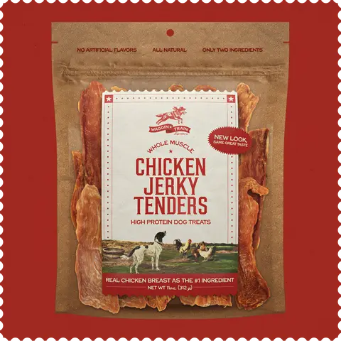 Waggin' Train Limited Ingredient Grain-Free Adult Dog Treats, 100% Real Chicken Jerky Tenders, Healthy Treat for All Breed Sizes - 11 oz. Pouch