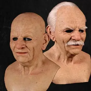 Old Man Mask Latex Halloween Cosplay Party Realistic Full Face Masks Headgear US