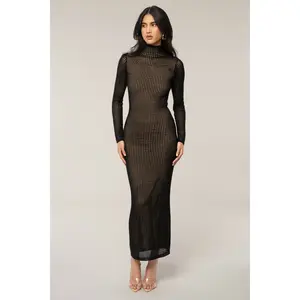 Black Rosabelle Knit Maxi Dress