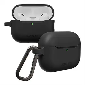 MAGEASY Skin AirPods Case for AirPods Pro 1 & 2, AirPods Pro 3 & AirPods 4 - Shockproof Protective, Stain-Resistant, Skin-Friendly, Support Wireless Charging (Black/Starlight White/Desert Green/Mirage Gray/Shell Pink/Cosmic Silver)