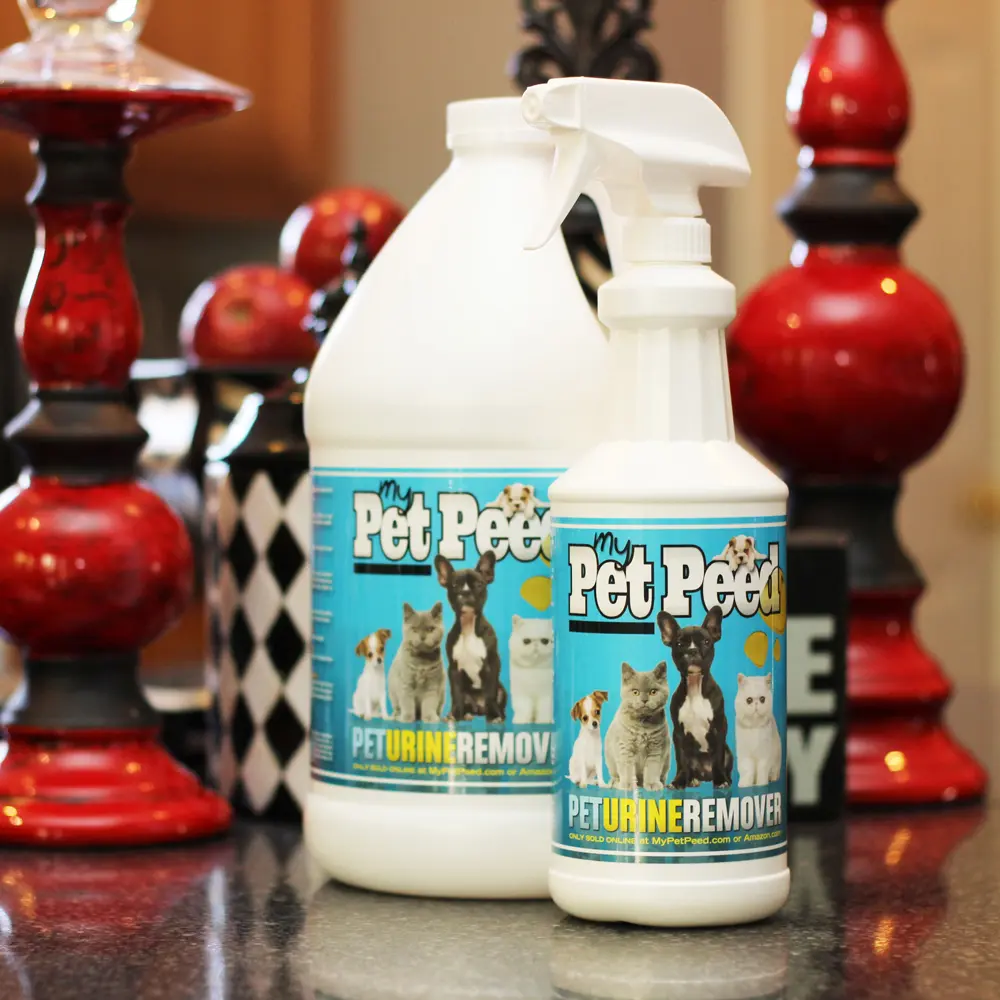 My Pet Peed - Pet Urine Remover (Starter Pack: 32oz Quart & One Gallon) | Works on both the stains and odor. Enzyme-Free