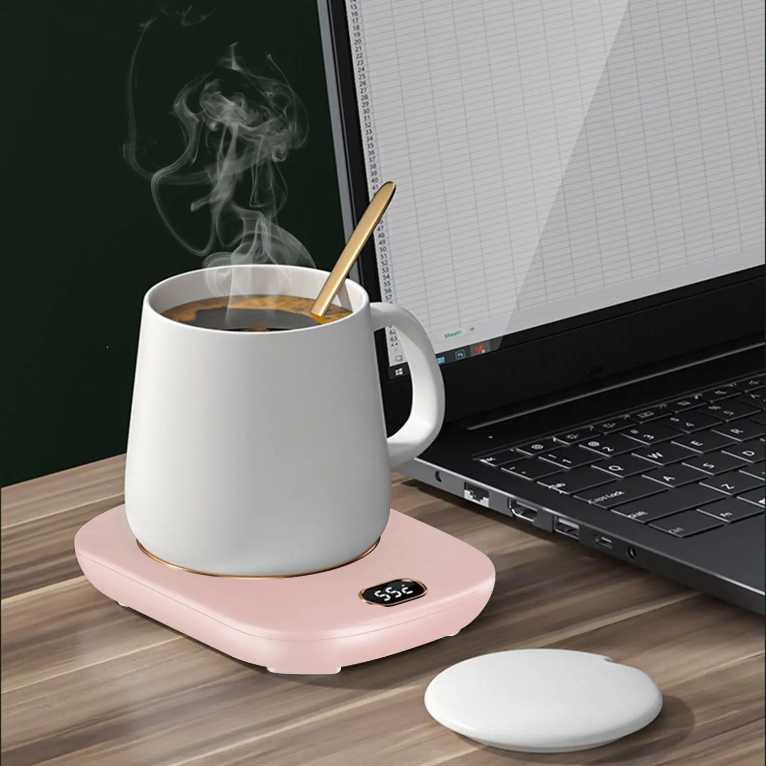 Electric Coffee Mug Warmer for Desk Auto Shut off USB Tea Milk Beverage Cup  3 Temperature Setting - TikTok Shop