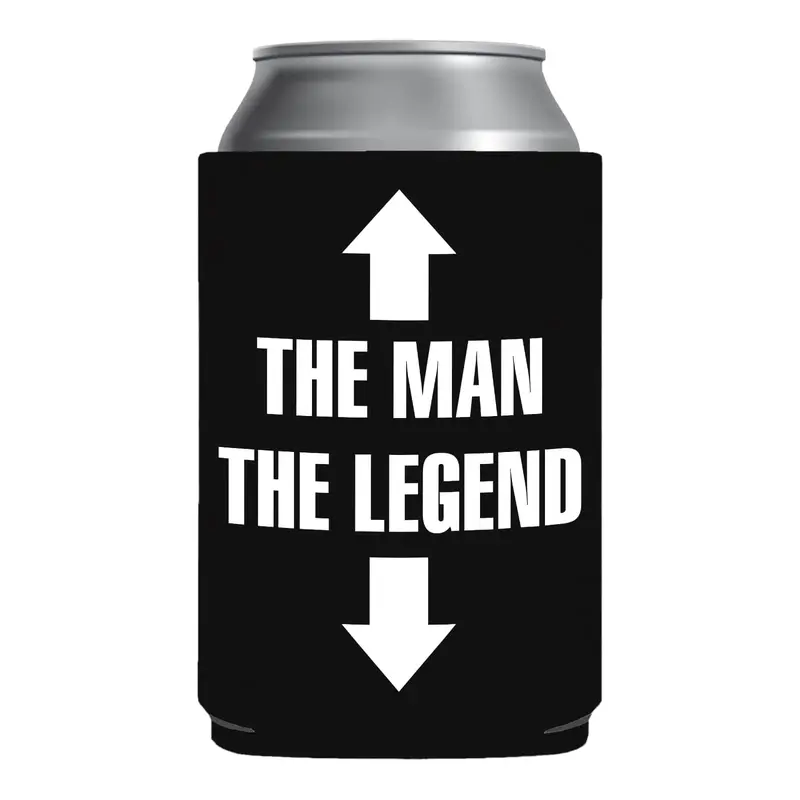 The Man The Legend Can sleeve beer can holder sleeve party summer beach Coolie College Party Drinkware Bottles Mug Tumbler Cup Indoor  mens gifts