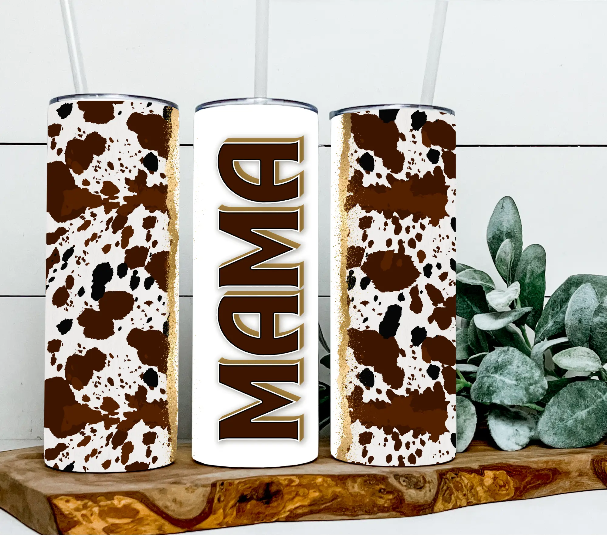 Mama Brown Cowhide 20oz double wall Stainless Steel Tumbler