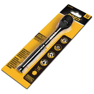 boen 1/2-Inch Drive Ratchet Wrench, Quick-Release Reversible Ratchet Wrench, Titanium Alloy Coating, High-Precision Durable Design