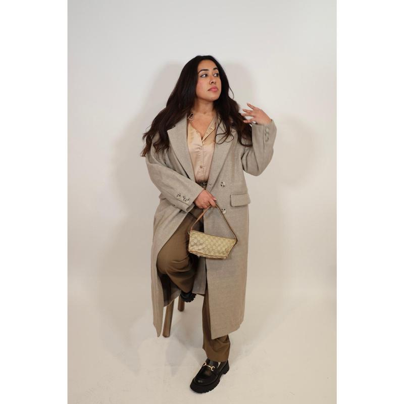 Double Breasted Lapel Duster Coat