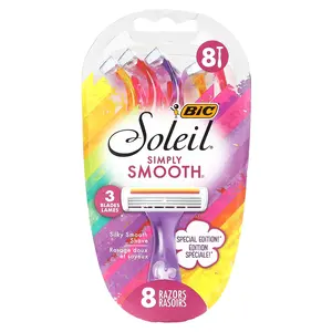 BIC Soleil Simply Smooth, Disposable Razors, 8 Razors