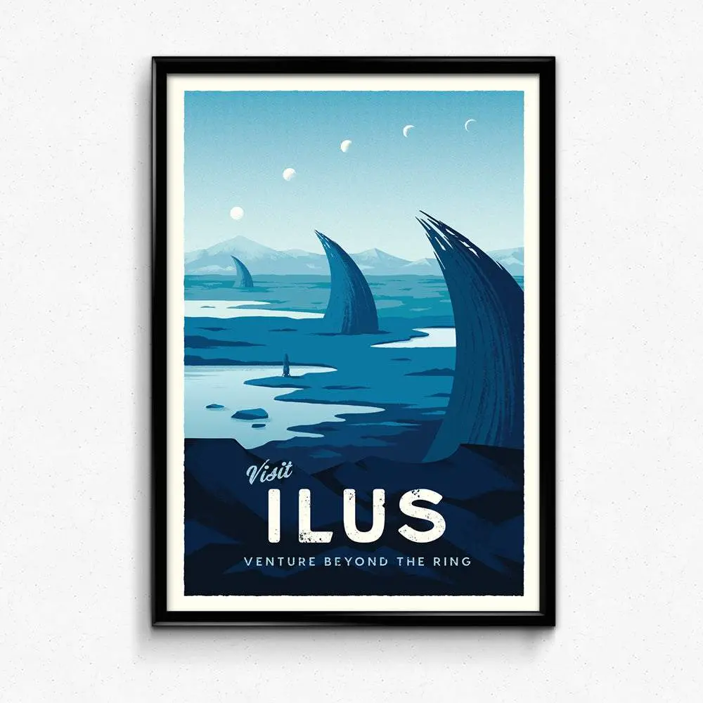 Ilus Retro Travel Poster - Wall Decor Artwork Gift The Expanse Sci-Fi