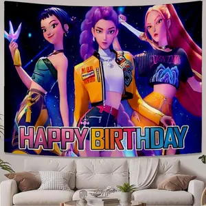 Fashionable Tapestries Virtual idol group Happy Birthday Unique For bedroom use