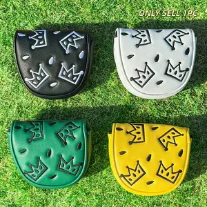 Crown Pattern Golf Blade Putter Head Cover, Durable Golf Club Protector, Stylish King Design, Ideal Gift for Golf Enthusiasts, Golf Accessories, Golf Gift Accessory