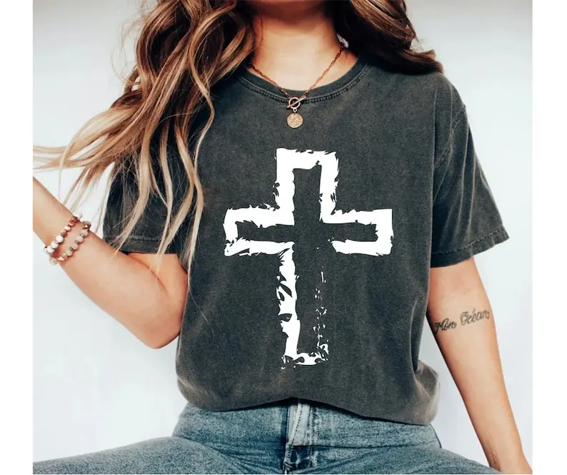 Cross Shirt, Jesus Shirt, Christian T-Shirt, Religious Gifts, Bible Verse Shirt, Motivational Christian Shirt, Jesus Tee