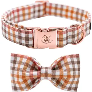 Elegant Little Tail Dog Collar with Bow, Comfotable Dog Bowtie, Bowtie Dog Collar Adjustable Dog Collars for Small Medium Large Dogs Elegant little tail