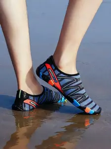 Unisex Colorblock Water Shoes, Quick Drying Barefoot Sports Shoes, Comfortable Lightweight Design Water Shoes for River Beach Swimming Pool Hiking, Wading Shoes, Sporty Water Shoes
